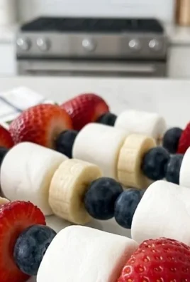 Red, White and Blue Fruit Kabobs
