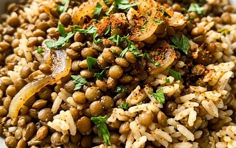 Easy Mediterranean Lentils and Rice