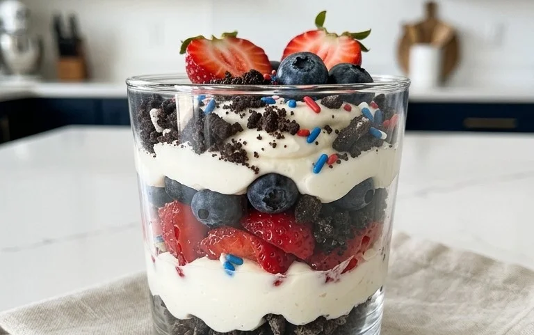 Red, White and Blue Dirt Cups