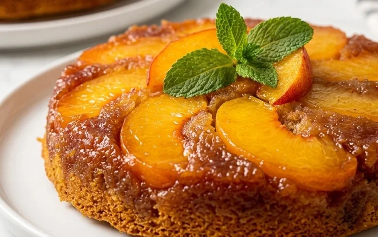 Peach Upside-Down Cake Recipe