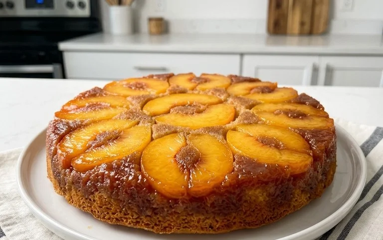 Peach Upside-Down Cake Recipe