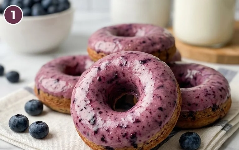 Wild Blueberry Cake Donuts
