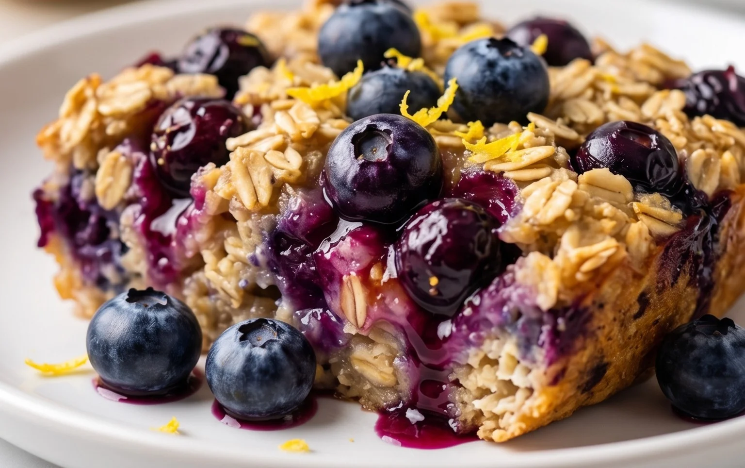 Lemon Blueberry Baked Oats