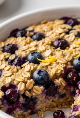 Lemon Blueberry Baked Oats