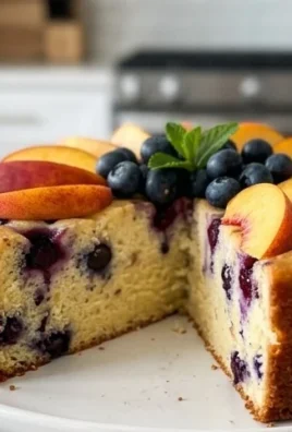 Peach and Blueberry Greek Yogurt Cake