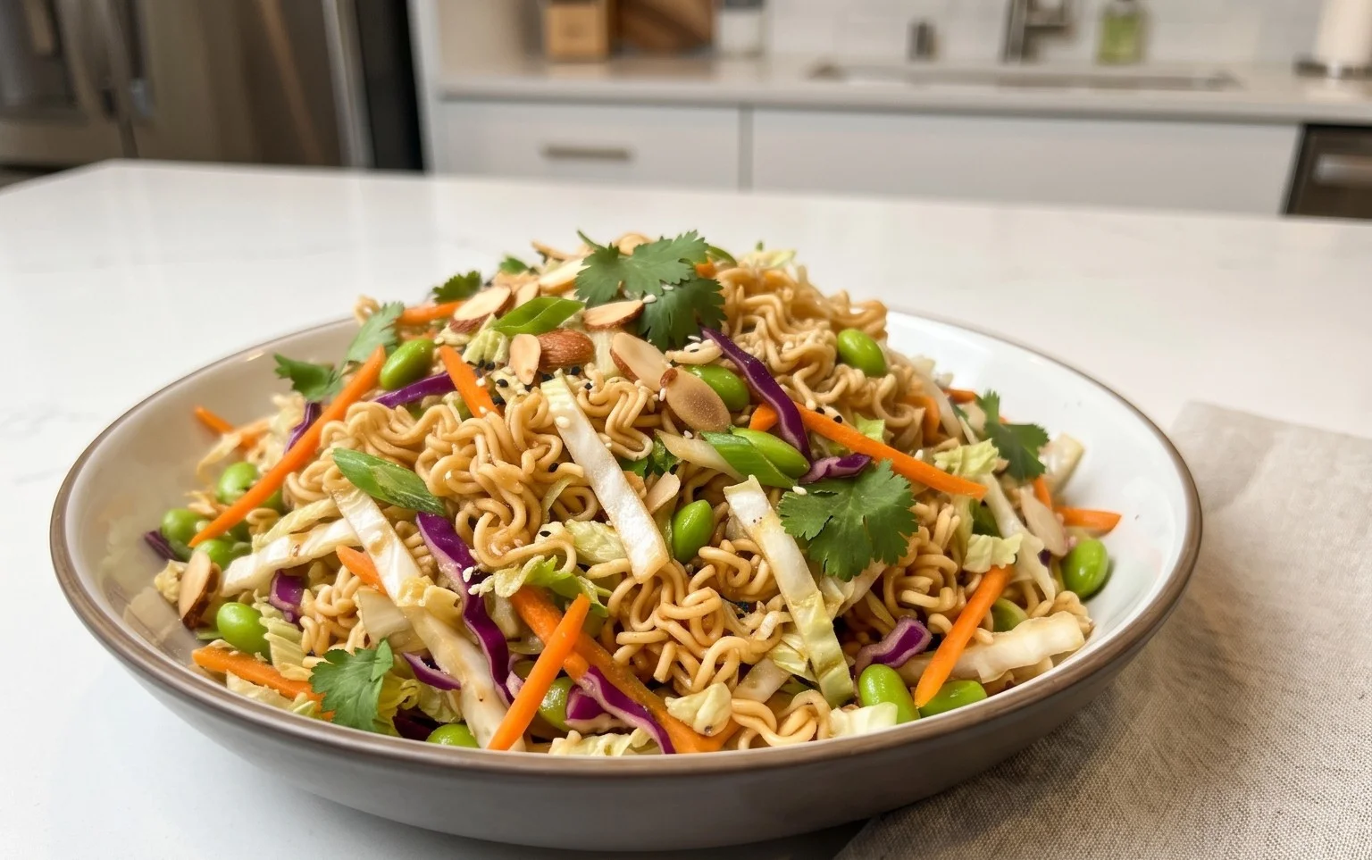 Crunchy Asian Ramen Noodle Salad Recipe