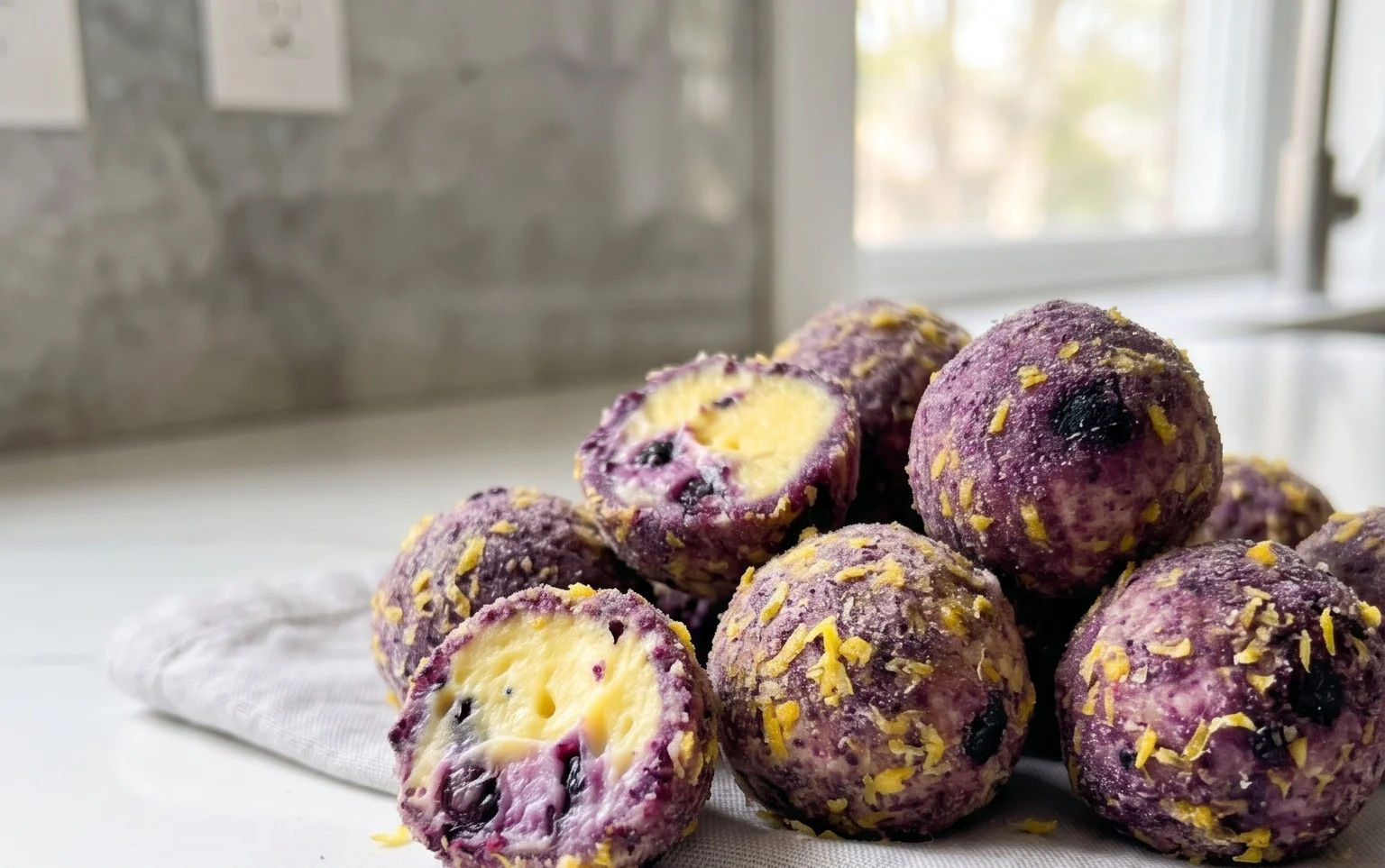 Lemon Blueberry Truffles