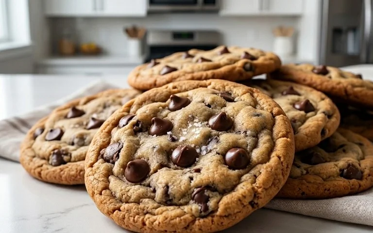 Crispy and Chewy Chocolate Chip Cookies