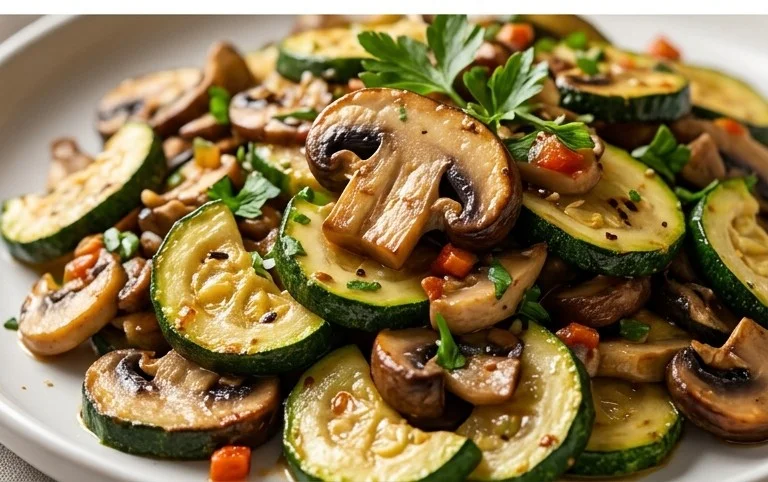 Skillet Zucchini and Mushrooms