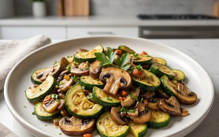 Skillet Zucchini and Mushrooms