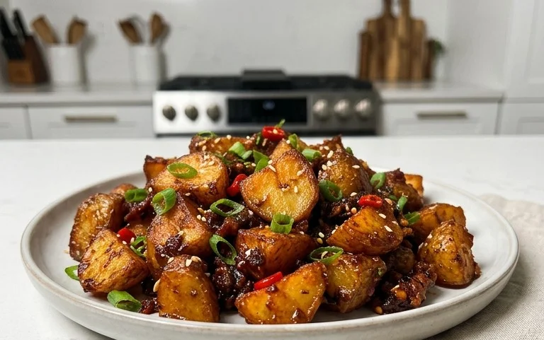 Crispy Honey Chilli Potatoes
