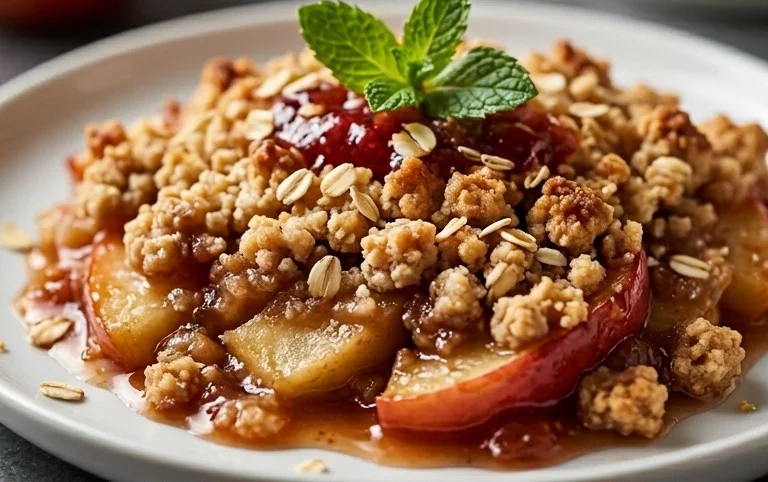 Healthy Breakfast Apple Crum extractble