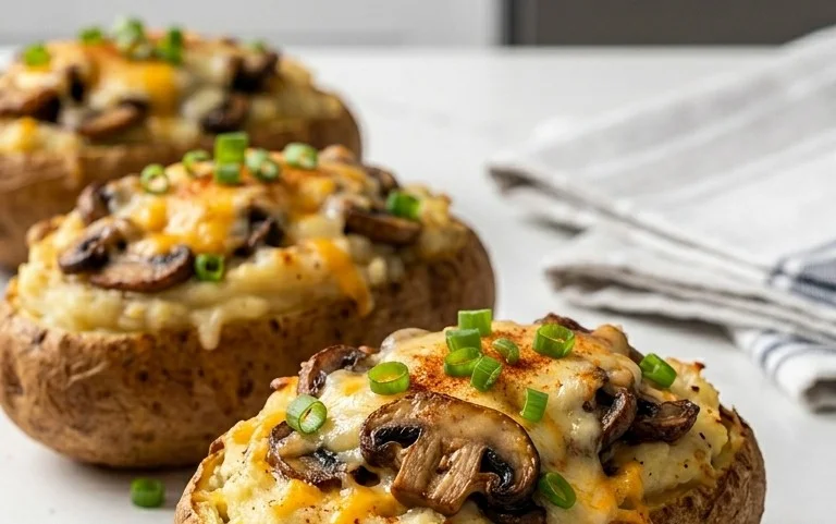 The Ultimate Stuffed Baked Potatoes with Mushrooms
