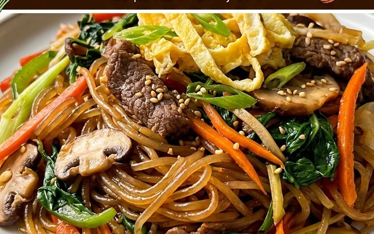 Japchae (Korean Glass Noodle Stir Fry)